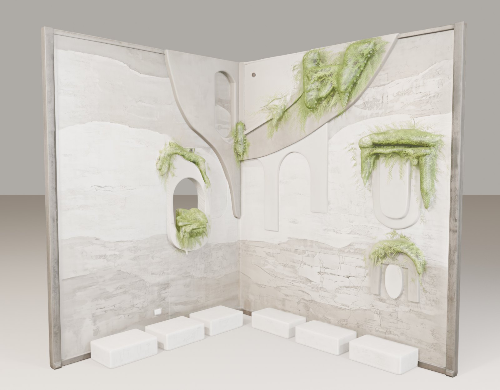 Moss display wall for Metro Build